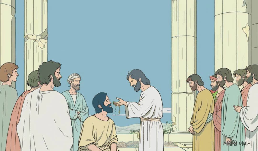 “나를 따르는 이는 어둠 속을 걷지 않고 생명의 빛을 얻을 것이다.”